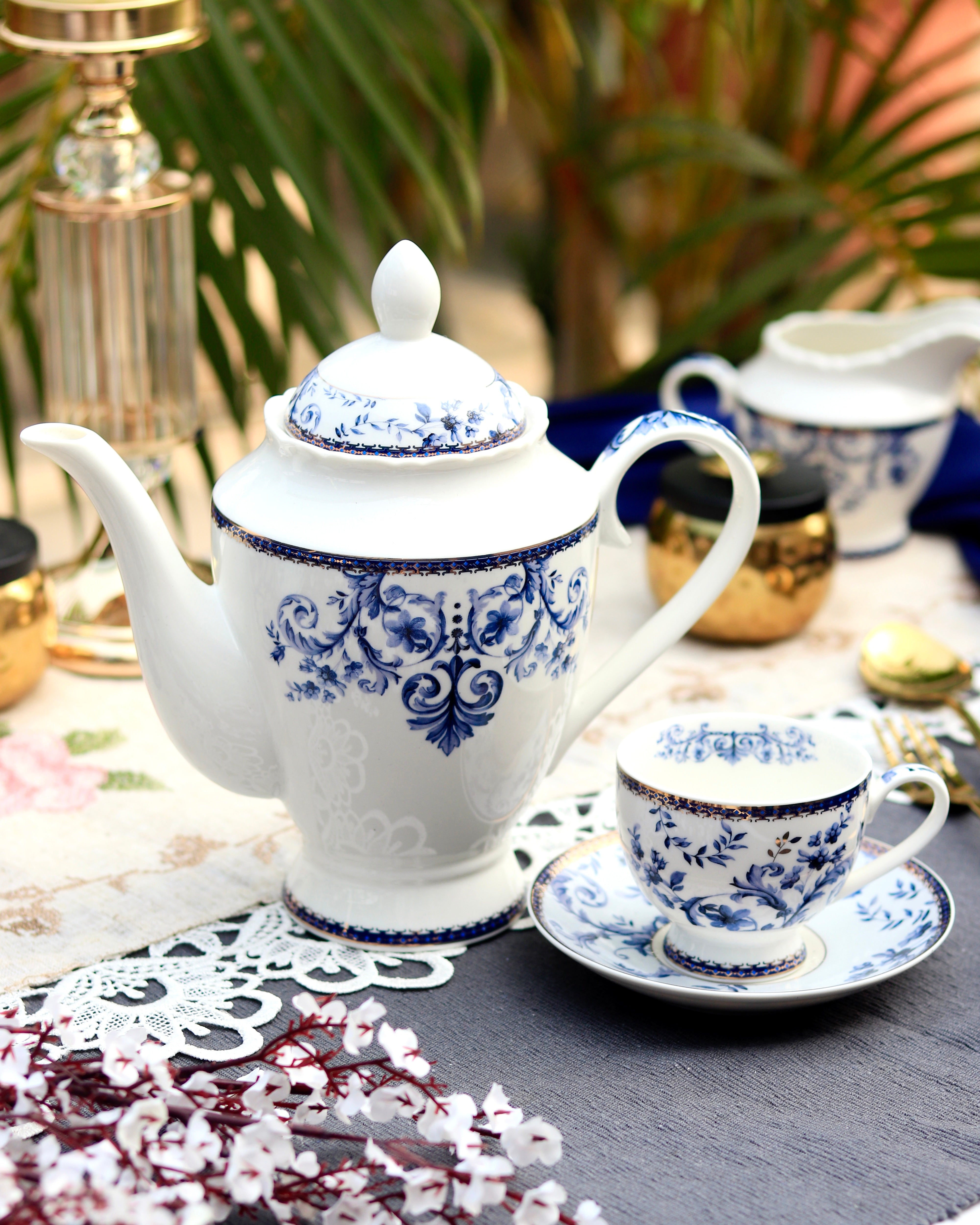 Midnight Blue 15 Pcs Tea Set